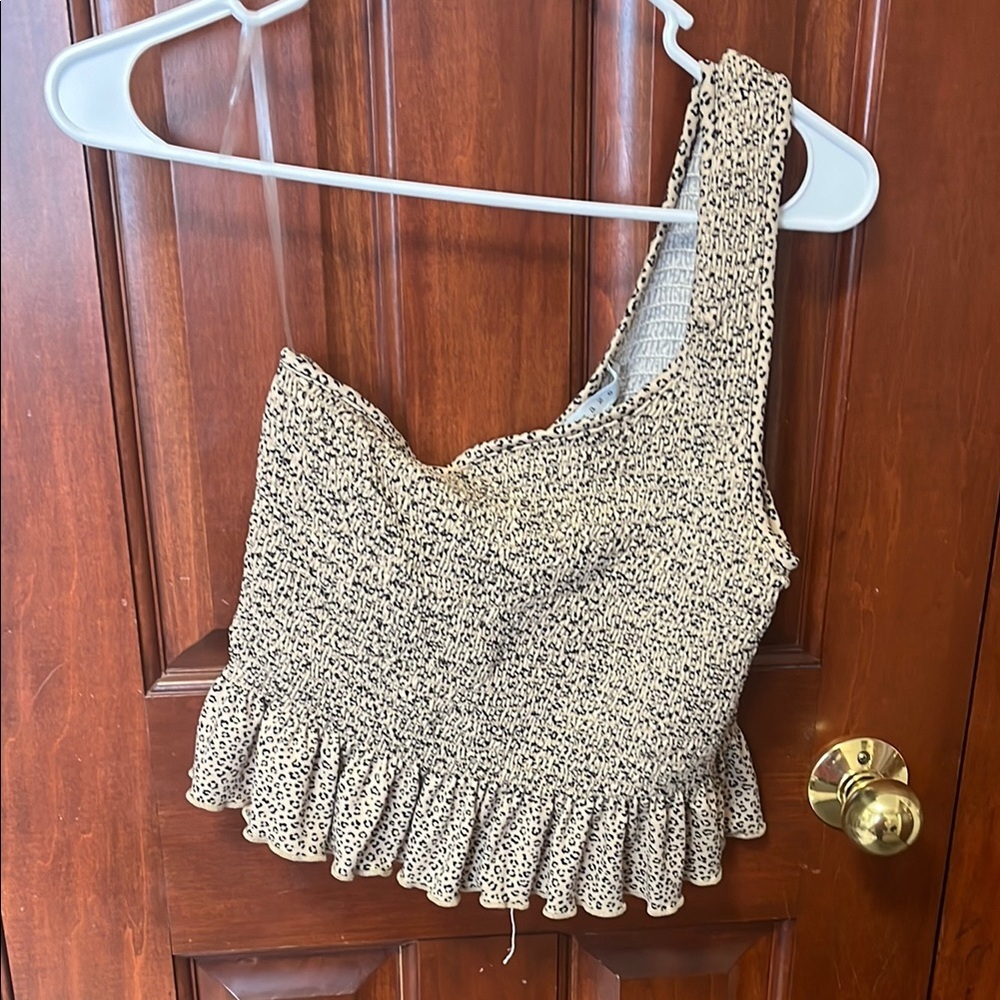One-Shoulder Cream Top